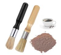 VIDSTW 2 Pezzi Pennello Barista Senza Sbavature Design Ergonomico Pennello Pulisci Braccetto Caffe Materiali Naturali Spazzolino Macchina Caffe Bar Strumento per Pulizia Spazzola Pulizia Barista