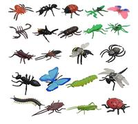 VIDSTW 22 Pezzi Giocattoli Insetto Statuette Insetti Realistiche | Set di Mini Figure di Cane Giocattolo Mini Figura Animale Figurine di Cane in Miniatura per Giocare e Decorare
