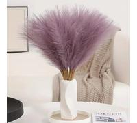 VIDSTW 30 Pezzi Pampas Decorative, 55 cm Erba di Pampa Fiori Secchi Decorativi Piume Decorative Fiori Secchi Decorativi Decorazioni Casa per Vaso, per Decorazioni Matrimonio, Decorazione Casa (Viola)