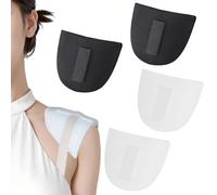 VIDSTW 4 Pezzi Spugna Spalline Imbottite, Spalline per Vestiti Autoadesiva, Spalline per Spalline Rimovibile, per Blazer, Giacche Cappotti Felpe Abiti Abiti da Sera (Nero, Bianco)