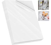 VIDSTW 50 Pezzi Fogli per Plastificare Autoadesivo Fogli Plastificatrice 5 Pollici Pouch Impermeabile e Resistente All'Umidità Trasparente Non Sono Richiesti Strumenti per Foto Certificati Ricette