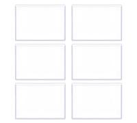 VIDSTW 6 Pezzi Portabadge Senza Fori Porta Badge Rigido 80x120MM Porta Badge da Collo Impermeabile e Anti-Incrostazione Trasparente per Carta d'Identità Carta di Credito Tessera Studente