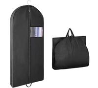 VIDSTW 60 x 153 Cm Porta Abiti da Viaggio Porta Abito Pieghevole Portaabiti Uomo da Viaggio Borsa Porta Abiti da Viaggio Copriabiti Antipolvere per Abiti Camicie Giacche (Nero)