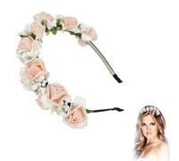 VIDSTW Coroncina Fiori Bambina Fatti A Mano Coroncina Comunione Bambina Coroncine Fiori Addio Al Nubilato Flower Headband per Matrimonio Anniversario Carnevale Compleanno Festa
