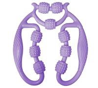 VIDSTW Massaggio Gambe Rullo Anticellulite Con 9 Ruote Massaggiatore Gambe Regolabile Rullo Massaggio Muscolare Massaggiatore Anticellulite per Braccia Collo Schiena Vita (Viola)