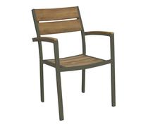 VIDUUS - poltrona da giardino in alluminio e polywood impilabile