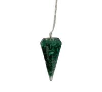 VIE Pendolo Orgonite con Catena, Malachite (stabilizzato), Naturale, Taglia Unica