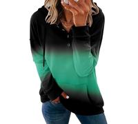 VIEACTIVEWEAR Felpa con cappuccio da donna tie dye, per ragazze adolescenti con bottoni, top casual a maniche lunghe, pullover oversize, 01-grad.-bk-g, S