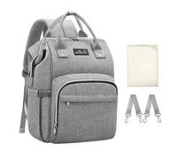 Viedouce Borsa per Pannolini Zaino Fasciatoio, Zaino Mamma, Cambio da Viaggio, Impermeabile Resistente Ai Graffi Stoffa Oxford Grande Capacità Borsa, con 2 Ganci di passeggino