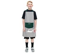 Viedouce Grembiule Cuoco Bambino,Grembiule Cucina Bambini, Grembiule Pittura Regolabile per Bambini con Tasche,Impermeabile Grembiuli da Chef per Cottura Artigianato（Verde,4-13 Anni）