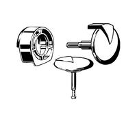 Viega 306847, Rosone di ricambio per rubinetteria, Cromato