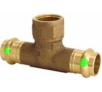 Viega 79585 ProPress Zero Lead - Tee in bronzo con femmina, 3/4" x 3/4" x 3/4" x P x femmina NPT, confezione da 50