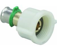 Viega 97005 PureFlow Zero Lead Bronze PEX - Adattatore per armadio con pressa da 1/2" x dado in plastica, 120 pezzi