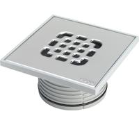 Viega Advantix copertura per scarico bagno, 555221, Advantix acciaio inox/grigio [Canaline Doccia e Scarichi Bagno]