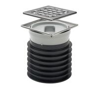 Viega Advantix scarico bagno, set completo DN 100, 660758, Advantix acciaio inox [Canaline Doccia e Scarichi Bagno > Scarichi Bagno]