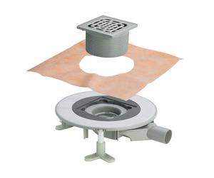 Viega Advantix scarico bagno, set completo, per installazione standard DN 50, 669263, Advantix acciaio inox spazzolato [Canaline Doccia e Scarichi Bagno > Scarichi Bagno]