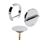Viega Multiplex Trio copertura Visign MT3 per set scarico e troppopieno con funzione di riempimento, 725792, Visign MT3 Multiplex Trio cromo [Rubinetteria Bagno > Sistemi di Scarico]
