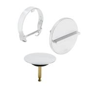 Viega Multiplex Trio copertura Visign MT3 per set scarico e troppopieno con funzione di riempimento, 725822, Visign MT3 Multiplex Trio bianco [Rubinetteria Bagno > Sistemi di Scarico]