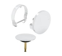 Viega Multiplex Trio copertura Visign MT5 per set scarico e troppopieno con funzione di riempimento, 725815, Visign MT5 Multiplex Trio bianco [Rubinetteria Bagno > Sistemi di Scarico]