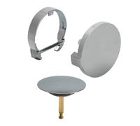 Viega Multiplex Trio copertura Visign MT5 per set scarico e troppopieno con funzione di riempimento, 732509, Visign MT5 Multiplex Trio acciaio inox [Rubinetteria Bagno > Sistemi di Scarico]