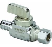 Viega PureFlow Zero Lead PEX - Valvola di arresto diritta a crimpare con 3/8" by 1/4" Crimp x CTS 50 Pack