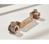 Viega Unità di montaggio Gemini, d 15mm, Rp 1/2, interasse 150 bronzo rosso, acc