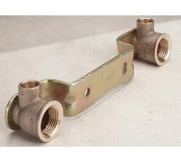 Viega unità di montaggio Gemini, d 18mm, Rp 1/2, interasse 150 bronzo rosso, acc