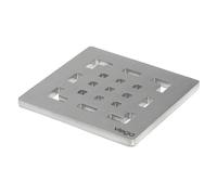 Viega Visign copertura per scarico bagno, 492298, Visign acciaio inox spazzolato [Canaline Doccia e Scarichi Bagno > Scarichi Bagno]