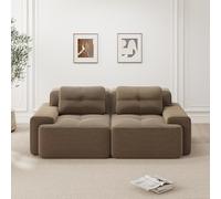 VIEKOS Boneless Divano modulare moderno, sedile profondo, divano Corduroy Cloud comodo come Loveseat e divano letto per il soggiorno in marrone