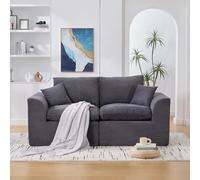 VIEKOS Moderno divano in tessuto minimalista a due posti Divano soggiorno Poltrona morbida e confortevole Completo di cuscino Divano per il tempo libero in stile nordico Soggiorno, camera da letto