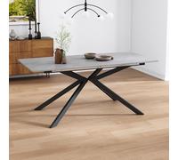 VIEKOS Tavolo da pranzo allungabile automaticamente, tavolo da pranzo per il tempo libero, tavolo da caffè e il tempo libero, lunghezza 150/180 x larghezza 70 x altezza 76 cm, design sacro, motivo