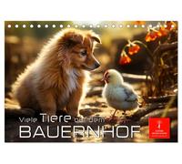 Viele Tiere auf dem Bauernhof (Tischkalender 2026 DIN A5 quer), CALVENDO Monatskalender: Eine Menagerie mit wunderbaren Tieren, nützlich aber auch zum Liebhaben.