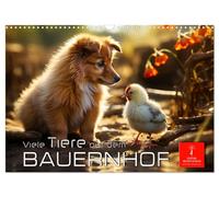 Viele Tiere auf dem Bauernhof (Wandkalender 2026 DIN A3 quer), CALVENDO Monatskalender: Eine Menagerie mit wunderbaren Tieren, nützlich aber auch zum Liebhaben.