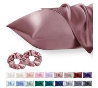 Vielit Confezione da 2 federe in raso per il raffreddamento di capelli e pelle, morbide come seta per capelli e pelle, più facili da pulire rispetto alle federe in seta rosa polverosa, 50 x 75 cm,
