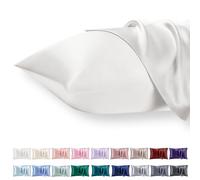 Vielit Set di 2 Federe Raso 40x60cm, Design con Chiusura Cerniera, Morbido come una Federe Seta Cuscino, Federe Cuscini 40x60 Crema