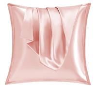 Vielit Set di 2 Federe Raso 60x60cm, Design con Chiusura Cerniera, Morbido come una Federe Seta Cuscino, Federe Cuscini 60x60 Pesca