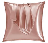 Vielit Set di 2 Federe Raso 65x65cm, Design con Chiusura Cerniera, Morbido come una Federe Seta Cuscino, Federe Cuscini 65x65 Gold