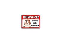 viemso Targa in metallo vintage con cane di sicurezza avviso guardia di sicurezza cartello in latta con Beagle Warning Home Guard metallo vintage metallo decorazione bar Wall Art Sign 20,3 x 30,5 cm