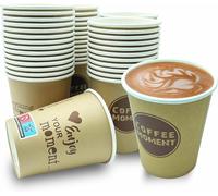 vienberg 100 tazze da caffè monouso, in carta dura, 300 ml, 12 oz 0,3 l, robuste, in carta, per caffè da go, bicchieri monouso