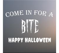 Vieni A Fare Un Morso Adesivo Halloween - Vetrina Per Caffè Ristorante Deli