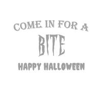 Vieni A Fare Un Morso Adesivo Halloween - Vetrina Per Caffè Ristorante Deli