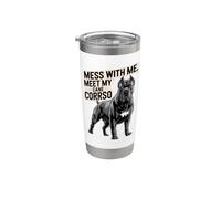 Vieni a scherzare con me, ti presento il mio Cane Corso Bicchiere termico in acciaio inox doppia parete