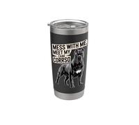 Vieni a scherzare con me, ti presento il mio Cane Corso Bicchiere termico in acciaio inox doppia parete