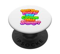 Vieni al mio cottage questa estate Sarcastica Cottages PopSockets PopGrip Adesivo