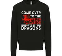 Vieni Dalla Parte Gallese Draghi Galles Rugby Uomo Felpa Maglione
