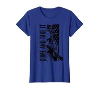 Vieni e Prendi - Pistola Liberty del Secondo emendamento PRO Guns Maglietta, Donna, Blu Reale, M