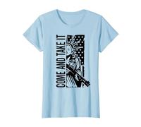 Vieni e Prendi - Pistola Liberty del Secondo emendamento PRO Guns Maglietta, Donna, Celeste, 3XL