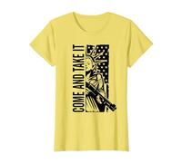 Vieni e Prendi - Pistola Liberty del Secondo emendamento PRO Guns Maglietta, Donna, Limone, XL