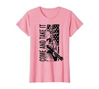 Vieni e Prendi - Pistola Liberty del Secondo emendamento PRO Guns Maglietta, Donna, Rosa, S