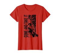 Vieni e Prendi - Pistola Liberty del Secondo emendamento PRO Guns Maglietta, Donna, Rosso, S